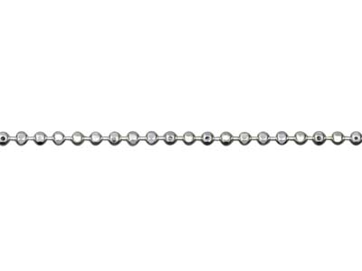 Chaîne Boule diamantée 1 mm, 40 cm, Argent 925 - Image Standard - 3