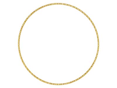 Bracelet jonc scintillant 1,30 mm, 63 mm, Gold filled
