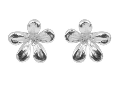 Boucles d'oreilles Fleur 7,1 mm, Argent 925 - Image Standard - 1