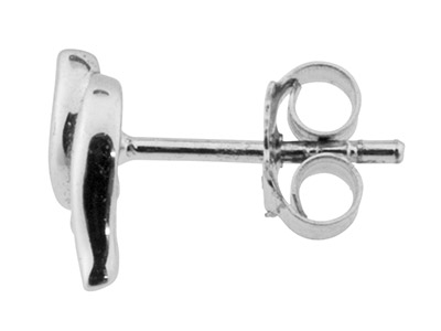 Boucles d'oreilles Tourbillon 10 mm avec un Zircone 2 mm, Argent 925 - Image Standard - 2