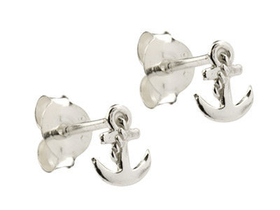 Boucles d'oreilles Ancre, Argent 925 - Image Standard - 1