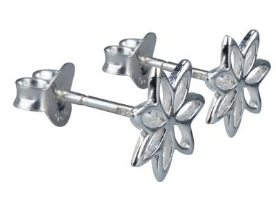 Boucles d'oreilles Fleur, Argent 925 - Image Standard - 2