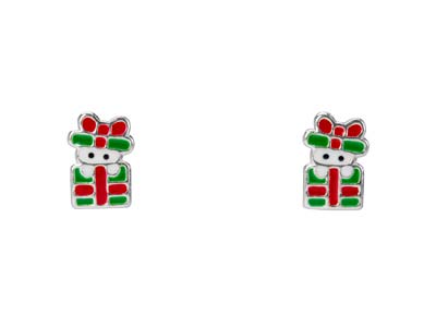 Boucles d'oreilles Cadeau de Noël, Argent 925 laqué - Image Standard - 1
