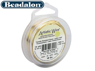 Fil Laiton anti-ternissement 1,02 mm, Artistic Wire de Beadalon, bobine de 9,10 mètres - Image Standard - 2