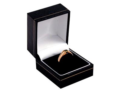 Ecrin-pour-bague,-Similicuir-noir-ave...