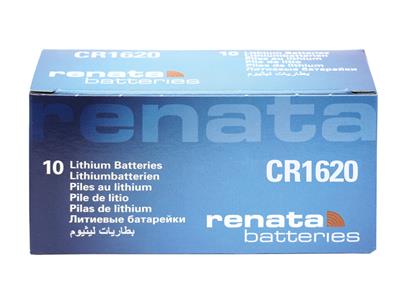 Pile Bouton CR1620 Lithium 3V, boîte de 10, Renata