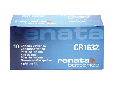 Pile Bouton CR1632 Lithium 3V, boîte de 10, Renata
