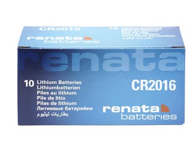Pile Bouton CR2016 Lithium 3V,  boîte de 10, Renata