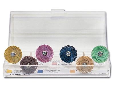 Disques abrasifs sur mandrin, diamètre 19 mm, lot de 6 couleurs, Hatho - Image Standard - 2