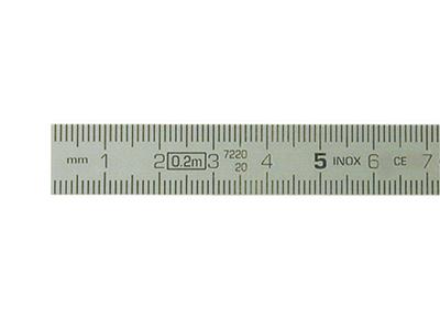 Réglet flexible en acier chromé mat, 20 cm - Image Standard - 2