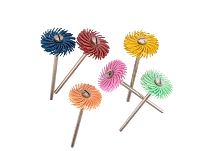 Disque abrasif Bleu monté sur mandrin, diamètre 19 mm, grain  fin, Hatho - Image Standard - 2