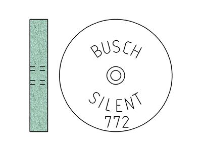 Meulette abrasive en carbure de silicium, grain moyen, 19 x 3 mm, n°772, Busch - Image Standard - 3
