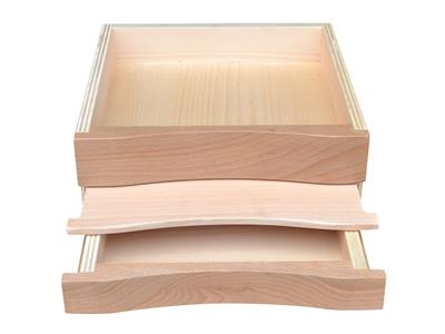 Etabli de bijoutier une place, double tiroir central et 4 tiroirs à latéraux, en chêne - Image Standard - 2