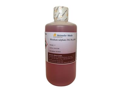 Rhodium sulfate ZM, Heimerle Meule,  250 ml 20 gr de rhodium