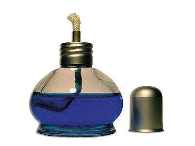 Lampe à alcool 100 ml en verre, avec mèche et bouchon en aluminium - Image Standard - 3