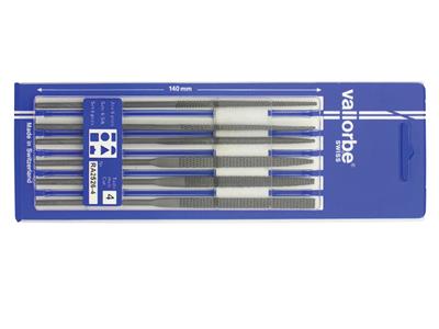 Jeu de 6 limes râpe pour cire, 140 mm grain fin, Vallorbe - Image Standard - 2