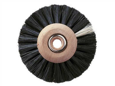 Brosse circulaire soie de Tching-king noire, 2 rangs, diamètre 50 mm, alésage 25 mm, Hatho