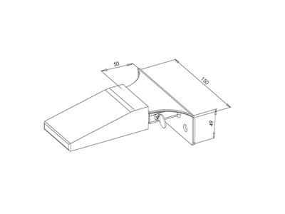 Support cheville en acier avec cheville en bois, Durston - Image Standard - 2