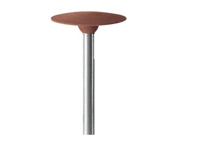 Meulette caoutchouc lentille montée, marron, grain moyen, 14,5 x 2,5 mm, n° 4708, EVE - Image Standard - 2