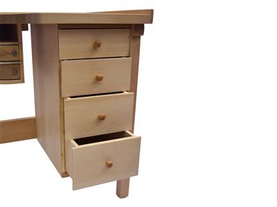 Etabli de bijoutier une place, double tiroir central et 4 tiroirs à latéraux, en hêtre - Image Standard - 3