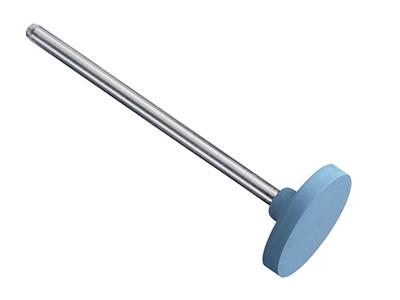 Meulette silicone montée ronde, bleue, grain fin, 14,5 x 2,5 mm, n° 1255, EVE - Image Standard - 2