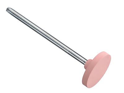 Meulette silicone montée ronde, rose, grain extra fin, 14,5 x 2,5 mm, n 1355, EVE