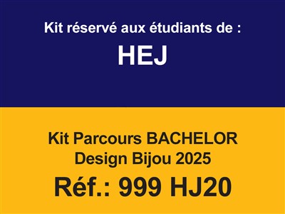 Kit parcours Bachelor design bijou 2025