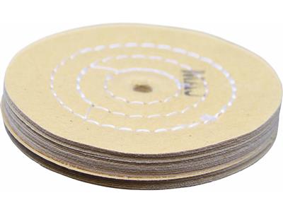 Disque coton cousu, toile de préparation MAJ, 100 x 15 mm, polissage expert, Merard - Image Standard - 2
