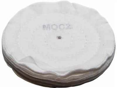 Disque coton flanelle grattée cousu, toile de finition MOC2, 100 x 15 mm, polissage expert, Merard - Image Standard - 2