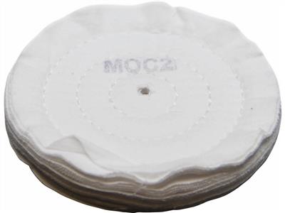 Disque coton flanelle grattée cousu, toile de finition MOC2, 100 x 15 mm, polissage expert, Merard - Image Standard - 2