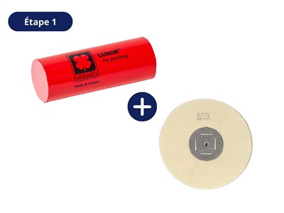 Kit polissage Or jaune, Or rouge et laiton, 3 pâtes et 3 disques, Luxor - Image Standard - 3