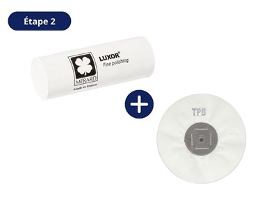 Kit polissage Or jaune, Or rouge et laiton, 3 pâtes et 3 disques, Luxor - Image Standard - 4