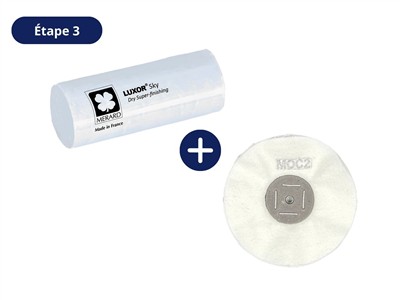 Kit polissage Or jaune, Or rouge et laiton, 3 pâtes et 3 disques, Luxor - Image Standard - 5
