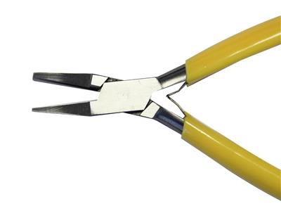 Pince demi-ronde à bec plat, manche jaune, 140 mm - Image Standard - 2