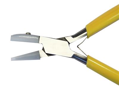 Pince à bec rond/plat en nylon, manche jaune, 140 mm - Image Standard - 2