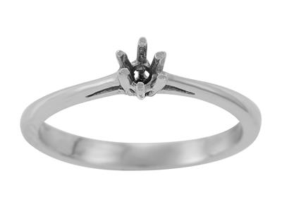 Solitaire 6 griffes pour pierre de 3,5 mm, Or gris 800 Réf. Solo 6 - Image Standard - 2