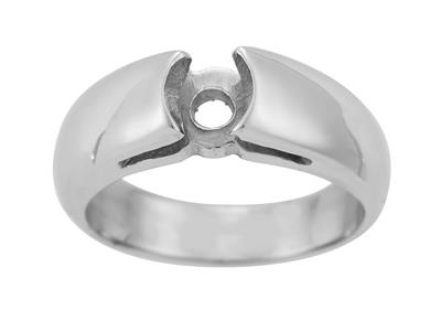 Solitaire pour pierre ronde 6 mm, Or gris 800. Réf. BG250 - Image Standard - 2