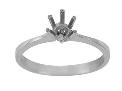 Solitaire 6 griffes pour pierre de 4,5 mm, Or gris 800. Réf. RO 30/40 - Image Standard - 2