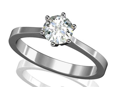 Solitaire 6 griffes pour pierre de 4,5 mm, Or gris 800. Réf. RO 30/40 - Image Standard - 3