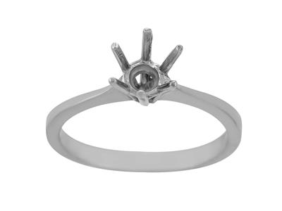 Solitaire 6 griffes pour pierre de 6 mm, Or gris 800. Réf. RO 70/90 - Image Standard - 2