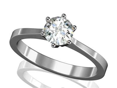 Solitaire 6 griffes pour pierre de 6 mm, Or gris 800. Réf. RO 70/90 - Image Standard - 3