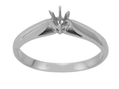 Solitaire 6 griffes pour pierre de 3,50 mm, Or gris 18k. Réf. 25374 - Image Standard - 2