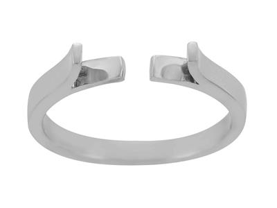 Corps de bague plat, Or gris 800. Réf. 01806 - Image Standard - 2