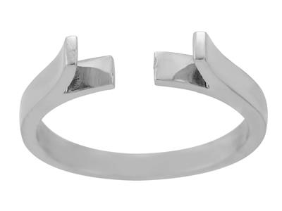 Corps de bague plat, Or gris 800. Réf. 01808 - Image Standard - 2