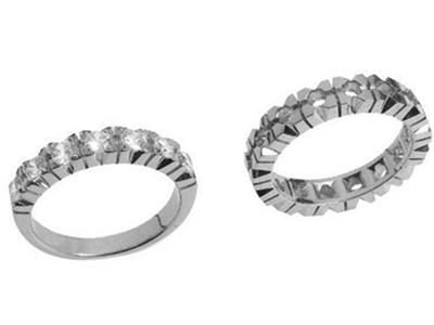 Alliance serti 4 griffes 1 rang, Or gris 18k Pd 13,5. Réf. 304 - Image Standard - 3