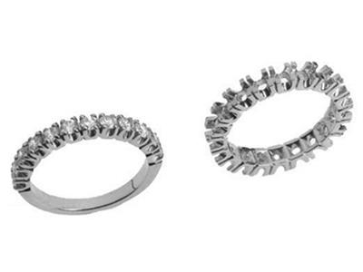 Alliance serti 4 griffes 1 rang, Or gris 18k Pd 13,5. Réf. 420 - Image Standard - 3