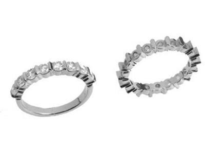 Alliance Barrette droite 1 rang, Or gris 18k Pd 13,5. Réf. 451/5009 - Image Standard - 3