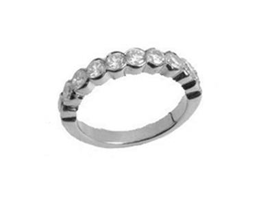 Alliance serti demi-clos 1 rang, Or gris 18k Pd 13,5. Réf. 481 - Image Standard - 2