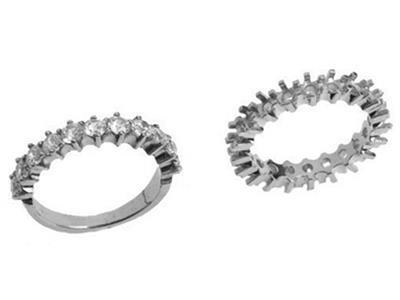 Alliance serti griffes, Or gris 18k Pd 13,5. Réf. 520 - Image Standard - 3