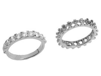 Alliance serti griffes, Or gris 18k Pd 13,5. Réf. 530 - Image Standard - 3